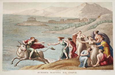Europa or Europa Rapita da Giove, illustration from Ovid
